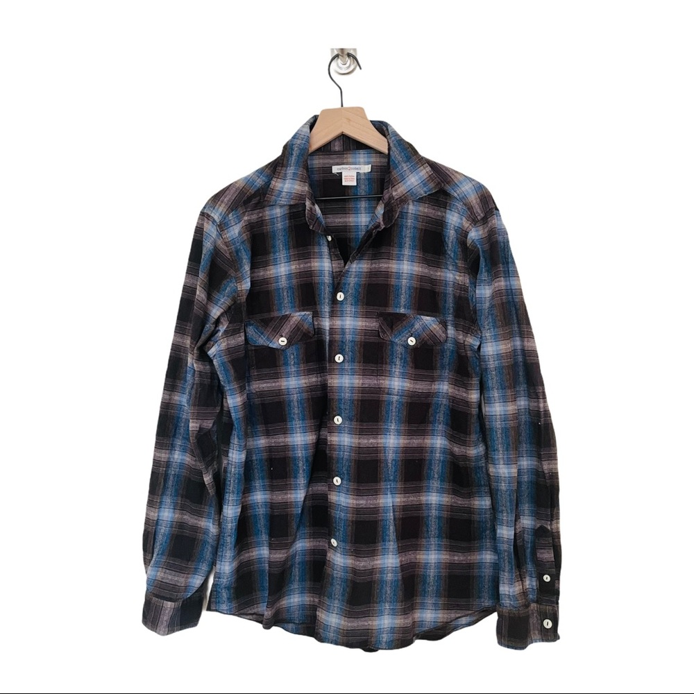Carbon 2 Cobalt Blue Plaid Flannel
